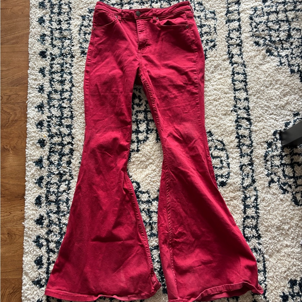 Red Flared Jeans